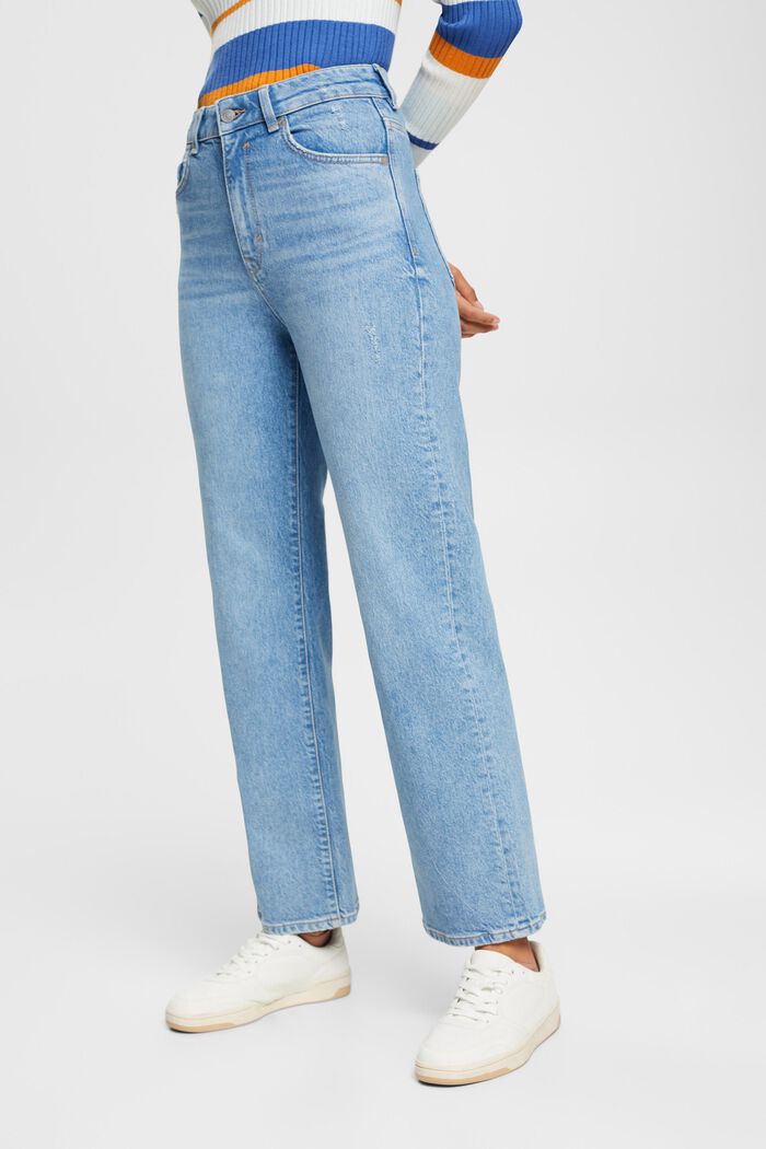 Jeans met rechte pijpen, BLUE MEDIUM WASHED, detail image number 1