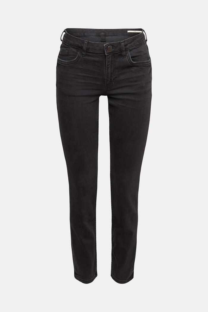 Slim fit-jeans met stretch, BLACK DARK WASHED, detail image number 7
