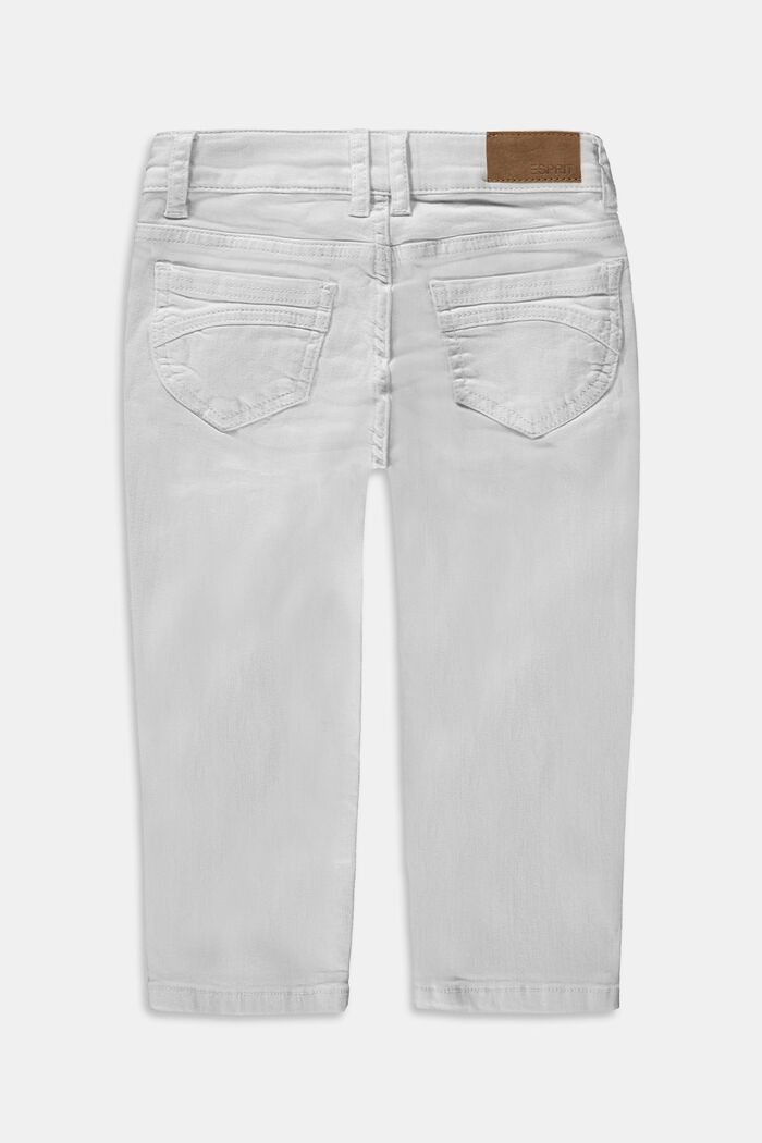 Gerecycled: capri-jeans met verstelbare band, WHITE, detail image number 1