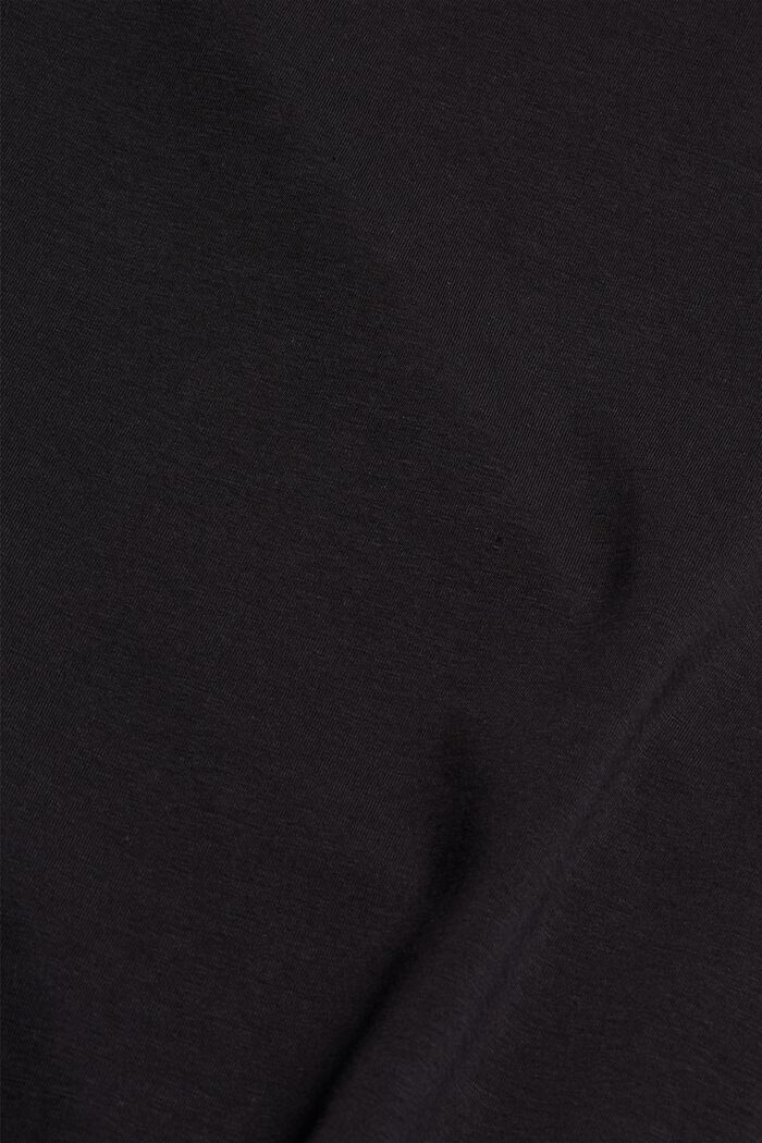 Sportshirt met mesh inzet, biologisch katoen, BLACK, detail image number 4