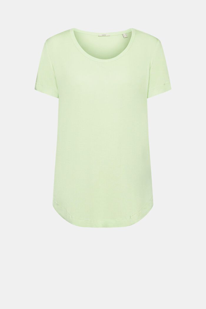 T-shirt van viscose met een wijde ronde hals, CITRUS GREEN, detail image number 6
