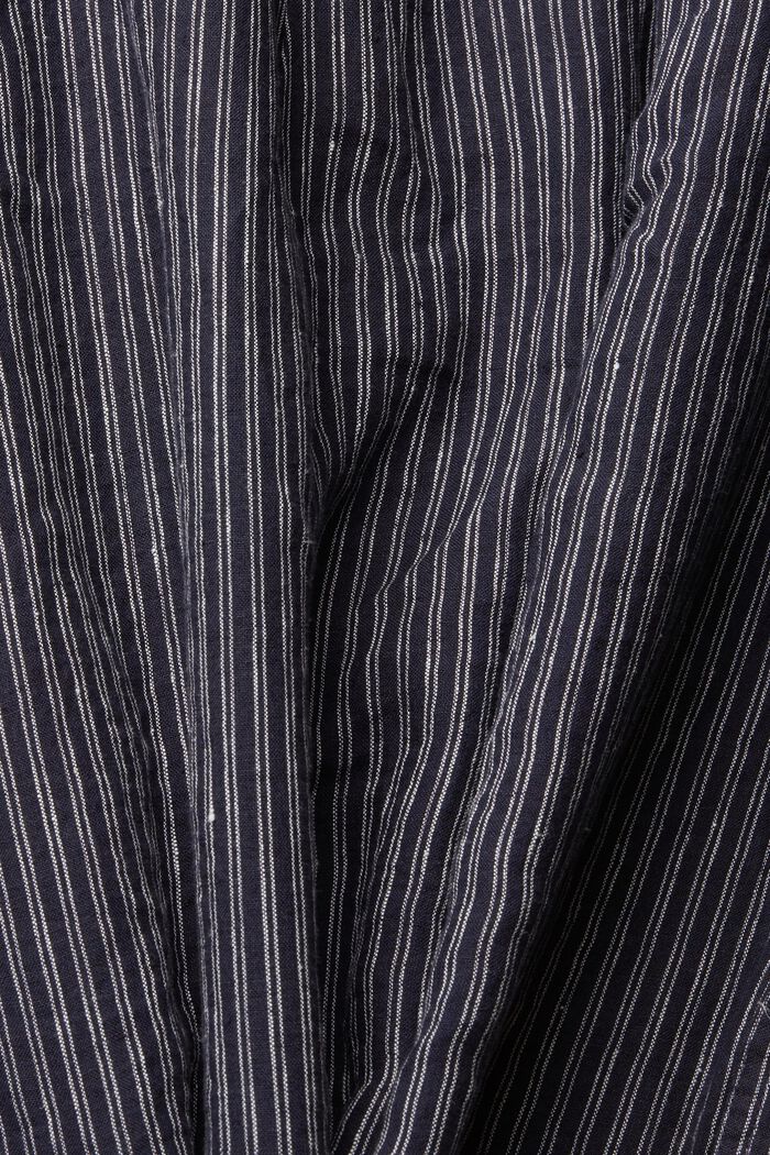 Gestreept overhemd van linnen, NAVY, detail image number 4