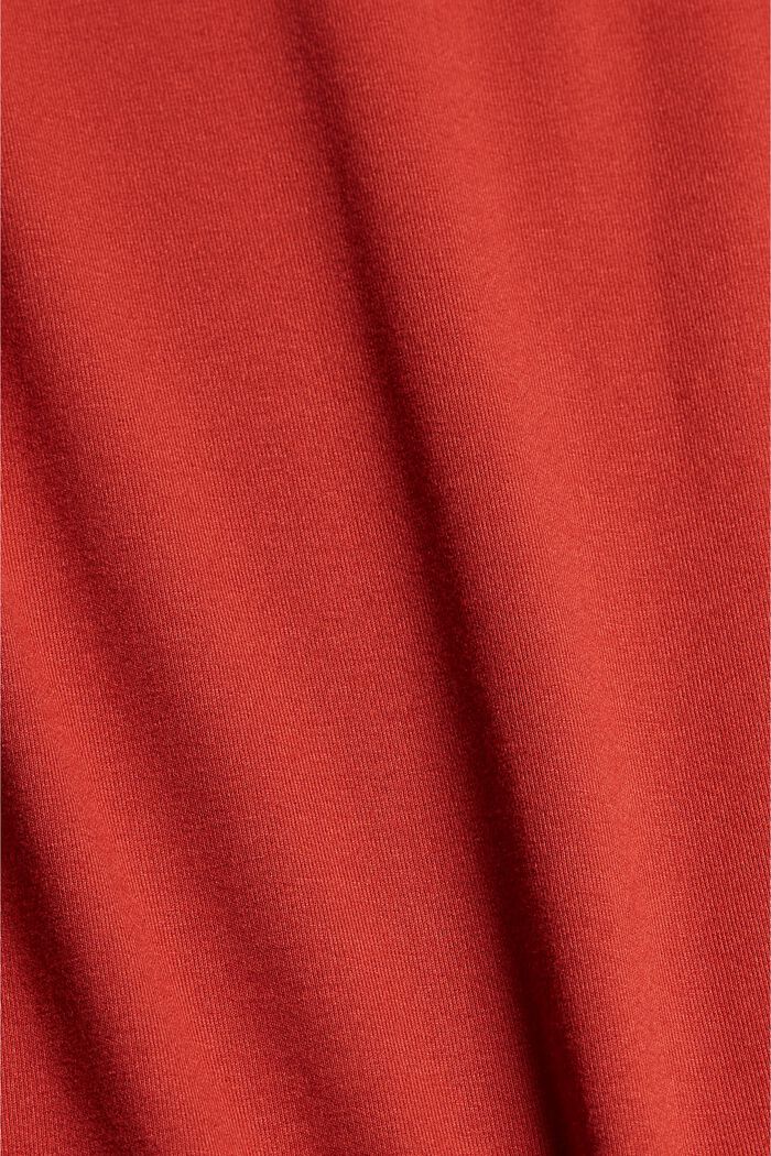 Jersey jurk met geknoopt effect, LENZING™ ECOVERO™, TERRACOTTA, detail image number 4