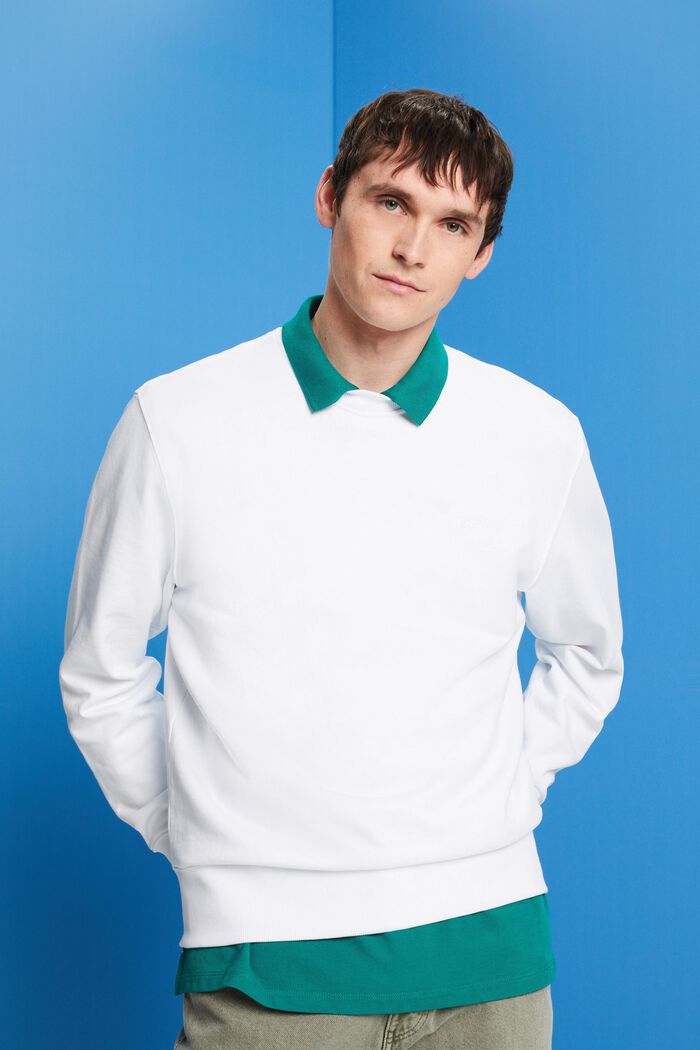 Sweatshirt met print op de achterkant, WHITE, detail image number 0