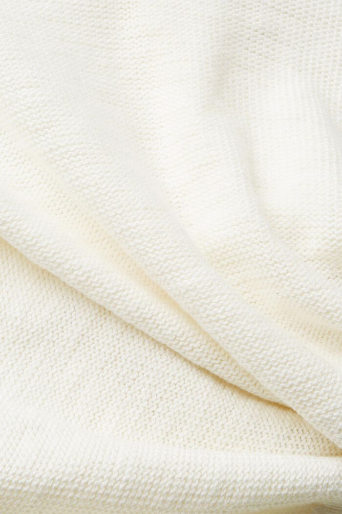 Gebreid katoenen vest, OFF WHITE, detail image number 5
