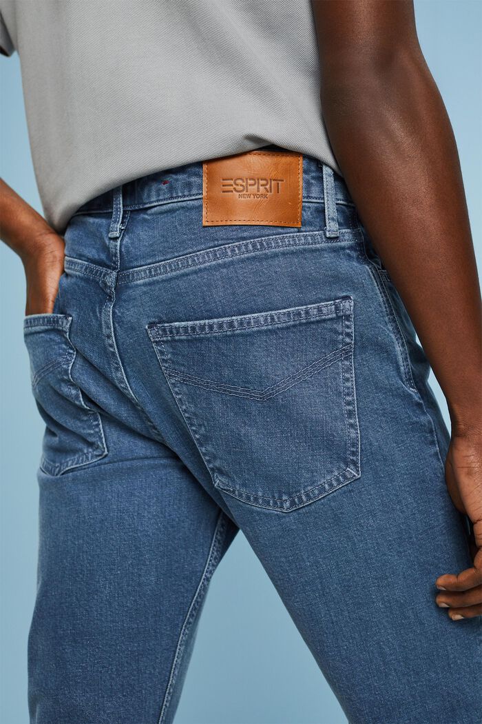 Slim fit jeans met middelhoge taille, BLUE MEDIUM WASHED, detail image number 4