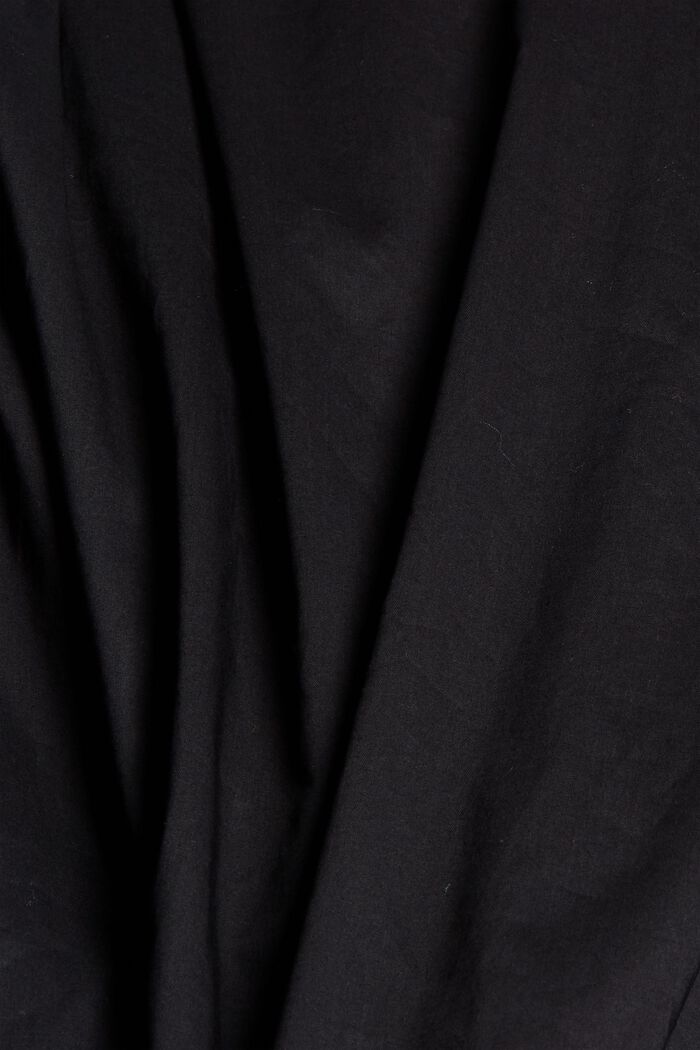 Mouwloze katoenen midi-jurk met volant, BLACK, detail image number 4