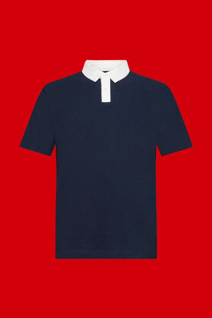 Poloshirt van katoen-piqué, NAVY, detail image number 6