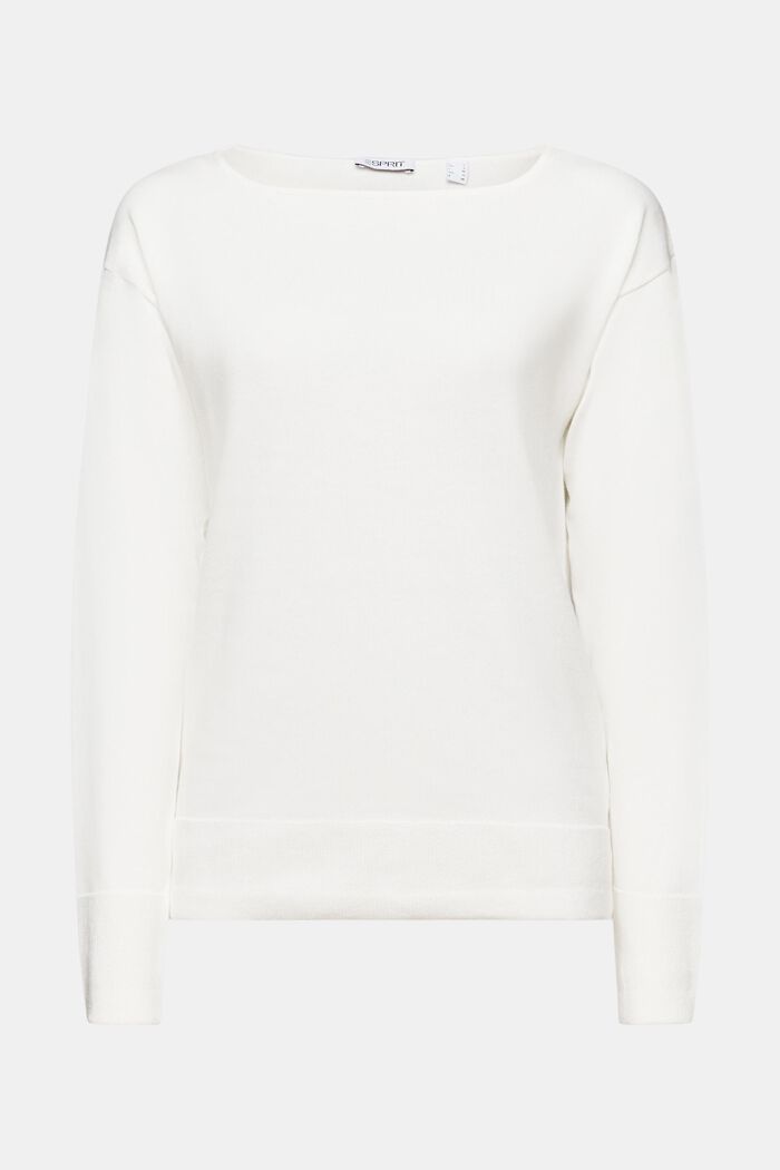 Trui met boothals, OFF WHITE, detail image number 5