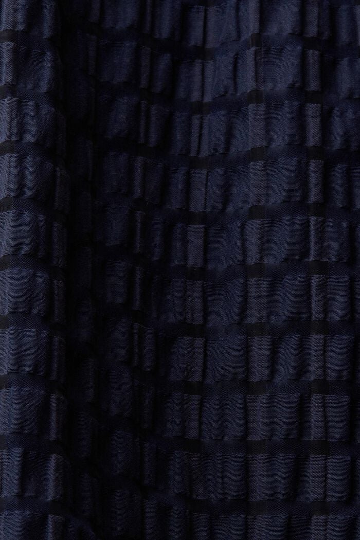 Gestructureerde mini-jurk met volants aan de zoom, NAVY, detail image number 5