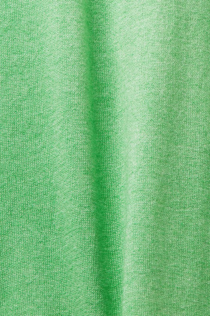 Poloshirt van breisel met korte mouwen, CITRUS GREEN, detail image number 4