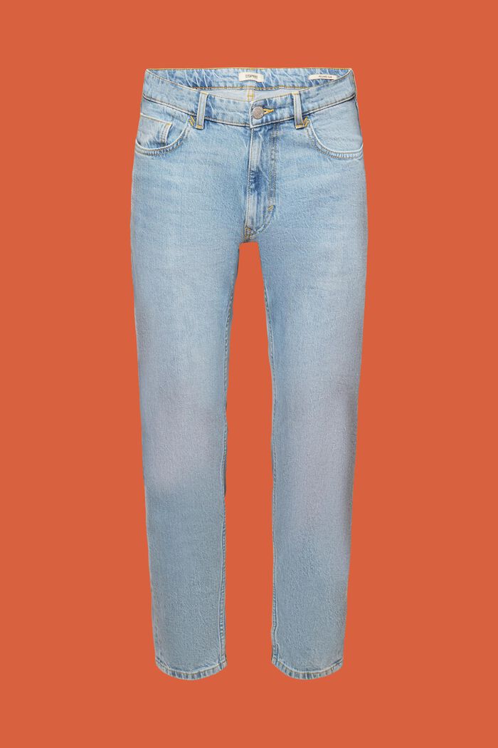 Relaxte jeans met een slim fit, BLUE LIGHT WASHED, detail image number 8