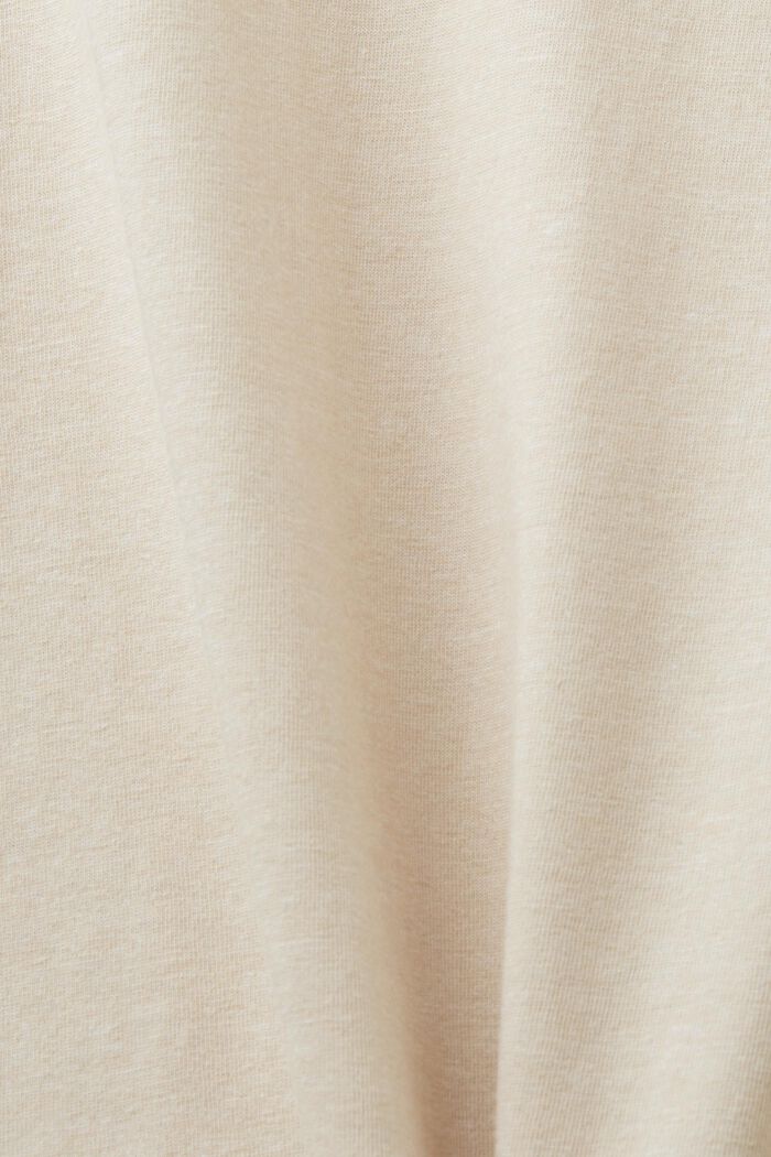 Gerecycled: gemêleerd jersey T-shirt, LIGHT TAUPE, detail image number 4