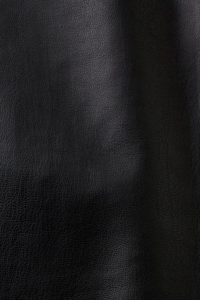 Mid-rise broek van imitatieleer, BLACK, detail image number 6