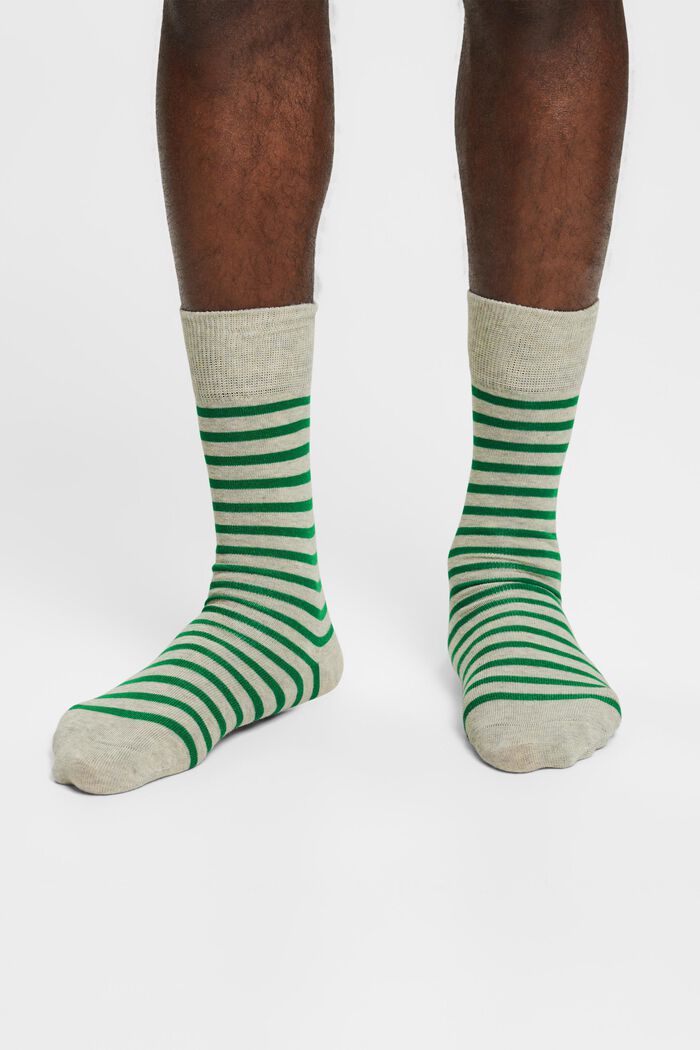 Set van 2 paar sokken, biologisch katoen, STORM GREY, detail image number 2