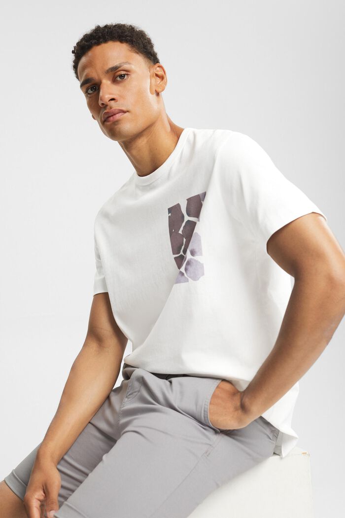 Jersey T-shirt met print, OFF WHITE, detail image number 2
