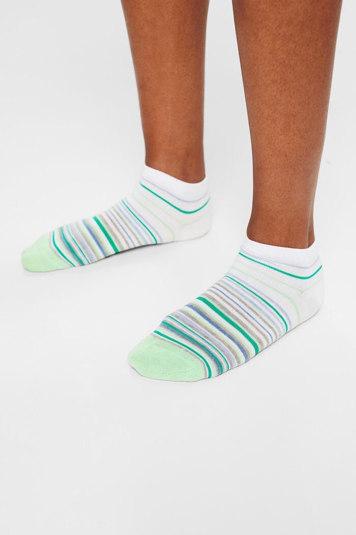 Sneaker socks, GREEN/OFF WHITE, detail image number 1