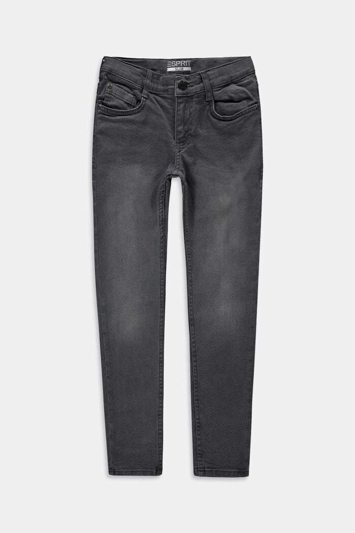Jeans met verstelbare band, GREY DARK WASHED, detail image number 0
