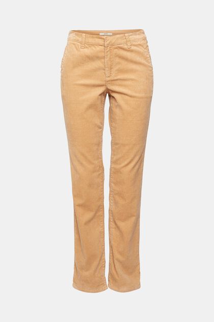 Mid-rise corduroy broek, SAND, overview