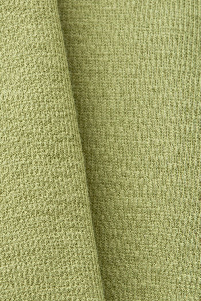T-shirt van een materiaalmix, PISTACHIO GREEN, detail image number 5