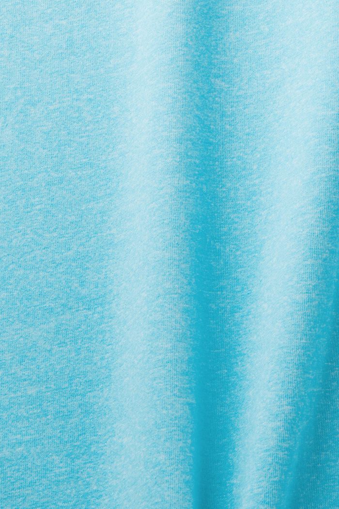 Gerecycled: gemêleerd jersey T-shirt, TURQUOISE, detail image number 6
