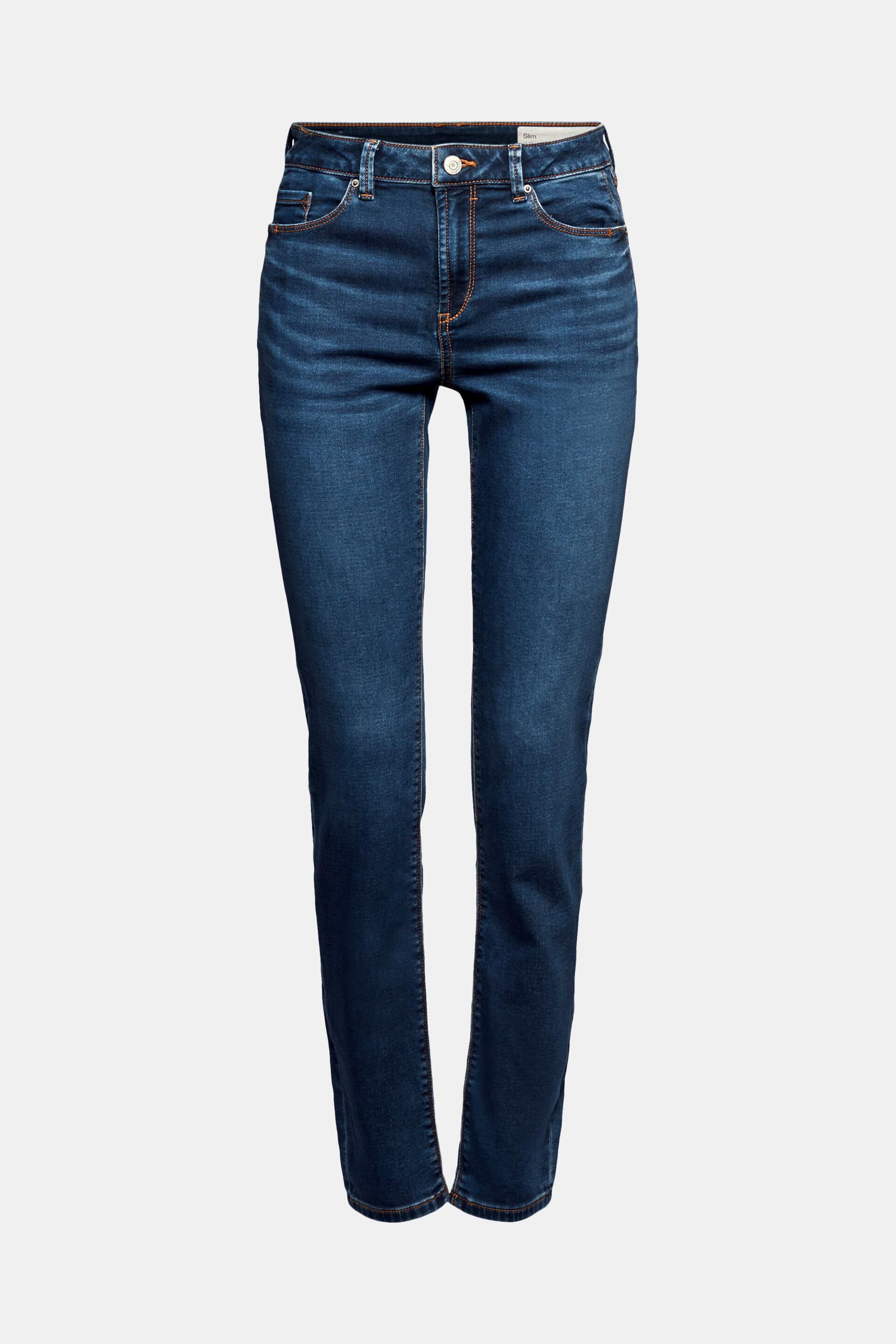 Esprit Denim Slim Jeansbroek 025ee1b052 in het Blauw Dames Kleding voor voor Jeans voor Skinny jeans 