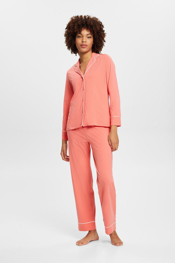 Ashley Furman Vochtig uitgebreid ESPRIT - Lange jersey pyjama in onze e-shop