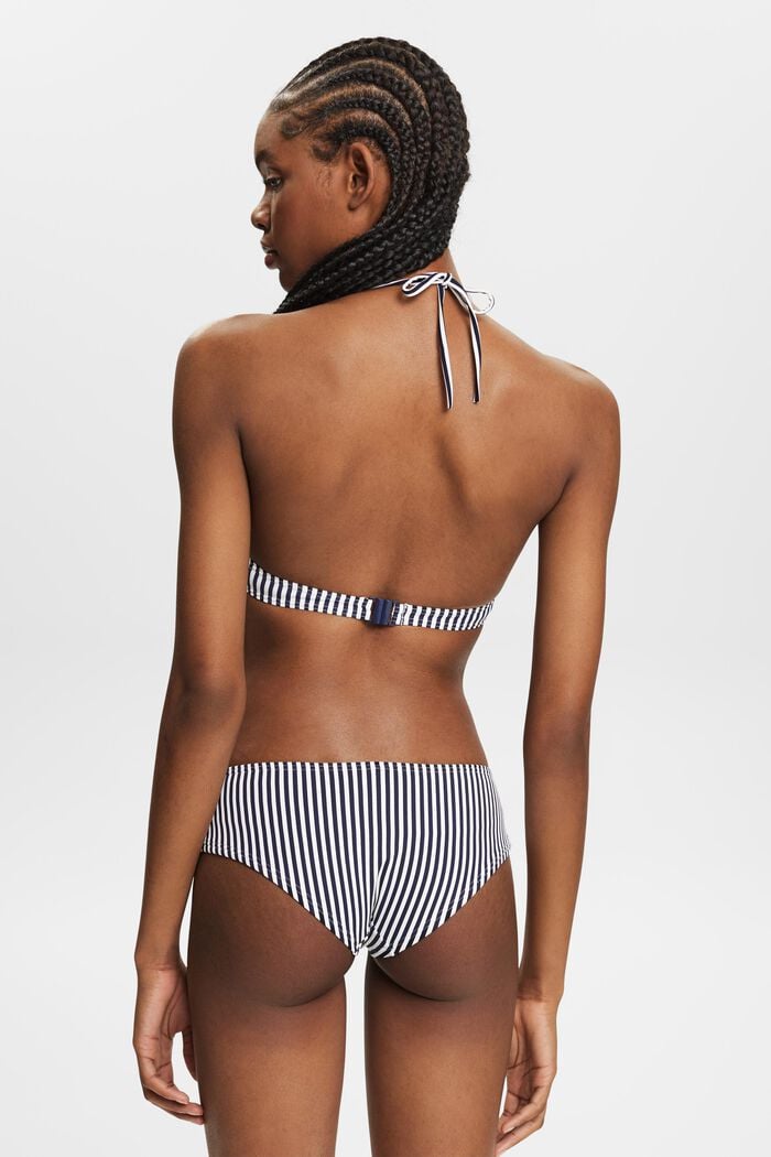 Gevoerde bikinitop met halternek, NAVY, detail image number 3