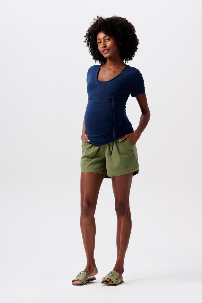 MATERNITY under-the-bump-short, OLIVE GREEN, detail image number 0