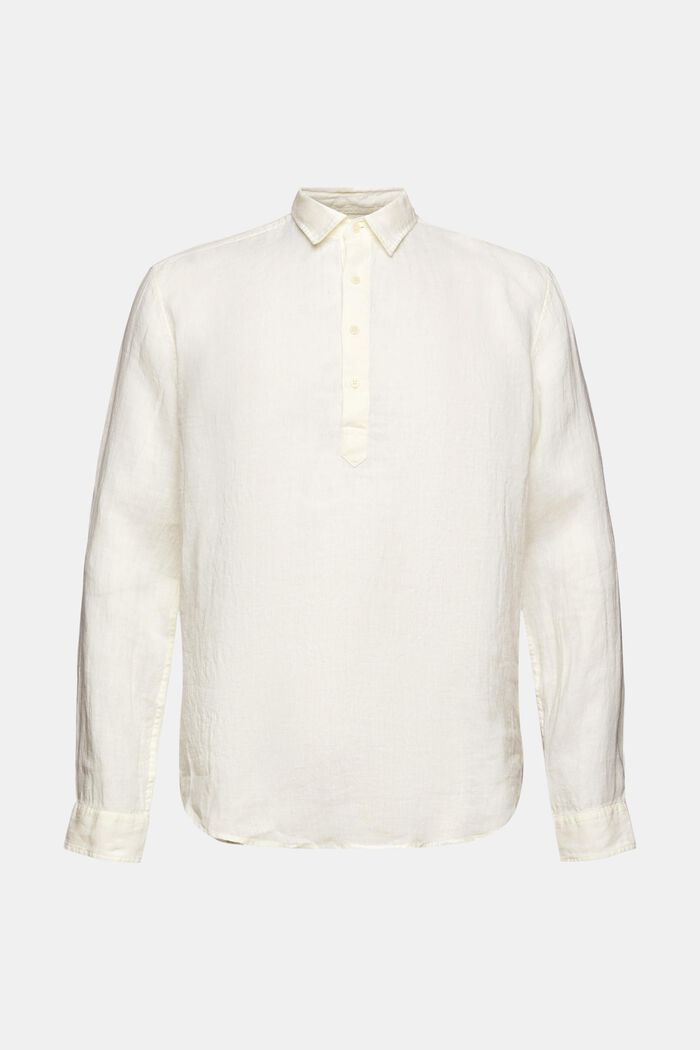 Overhemd van 100% linnen, OFF WHITE, overview