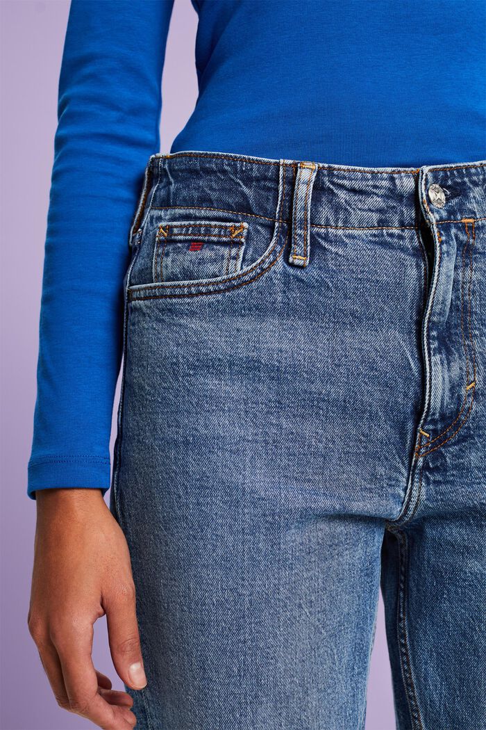 Klassieke jeans in retrolook met middelhoge taille, BLUE LIGHT WASHED, detail image number 3