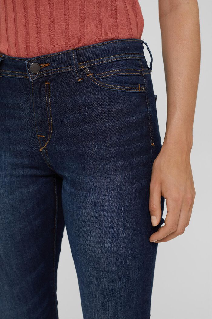 Low-rise stretchjeans, BLUE DARK WASHED, detail image number 2