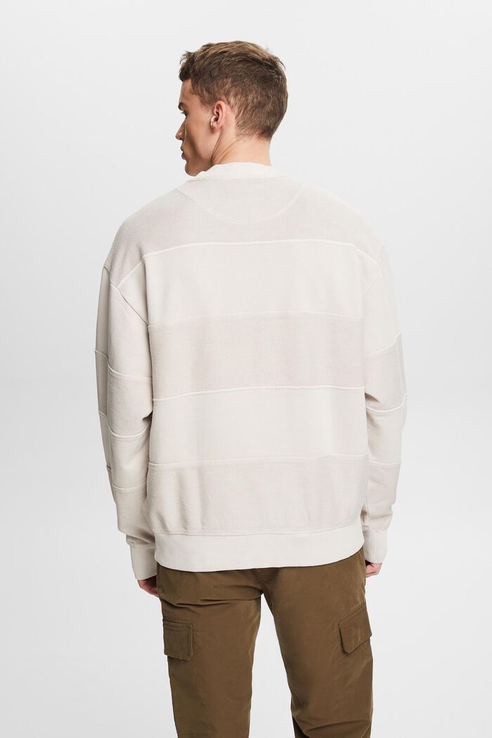 Gestructureerd sweatshirt van organic cotton, LIGHT BEIGE, detail image number 2