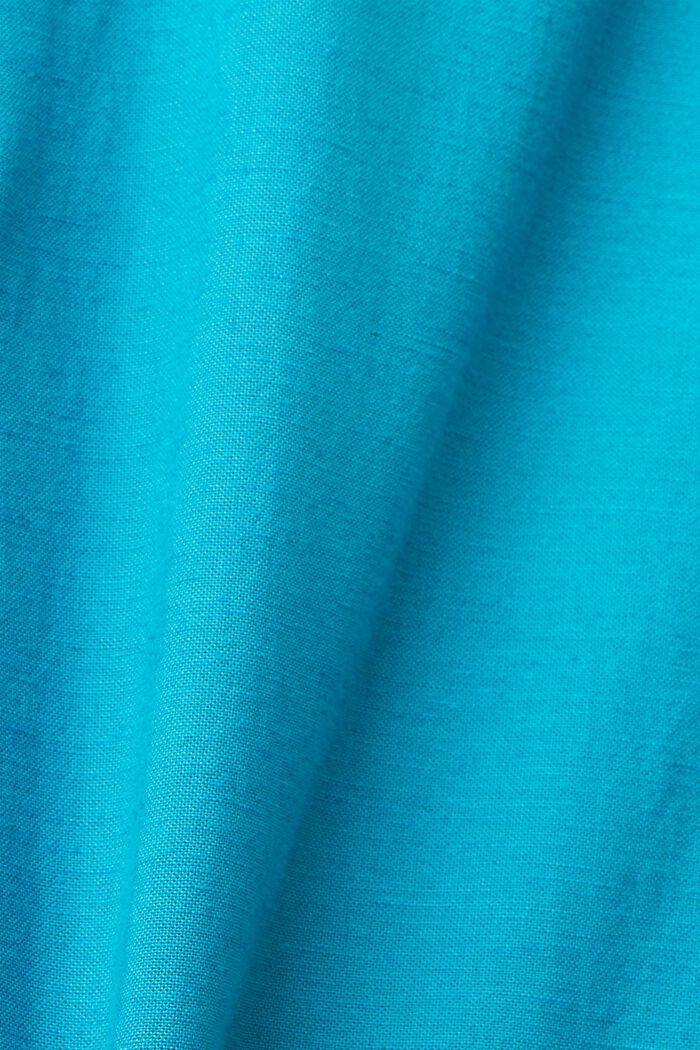 Blousejurk met linnen, TEAL BLUE, detail image number 5