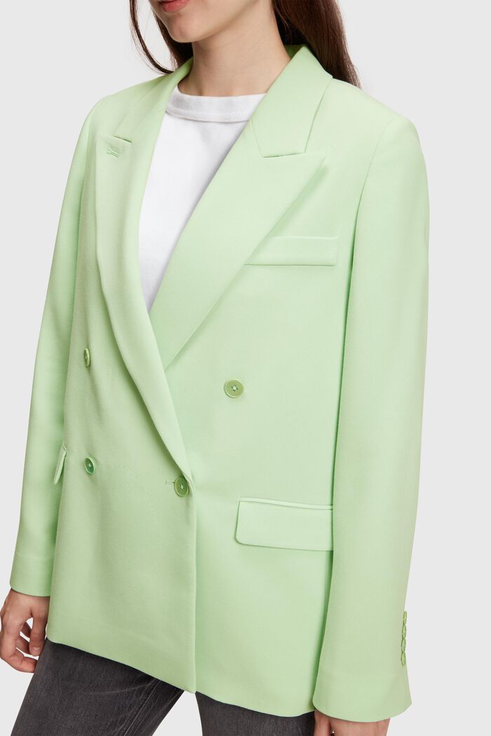 Oversized blazer met twee rijen knopen, PASTEL GREEN, detail image number 2