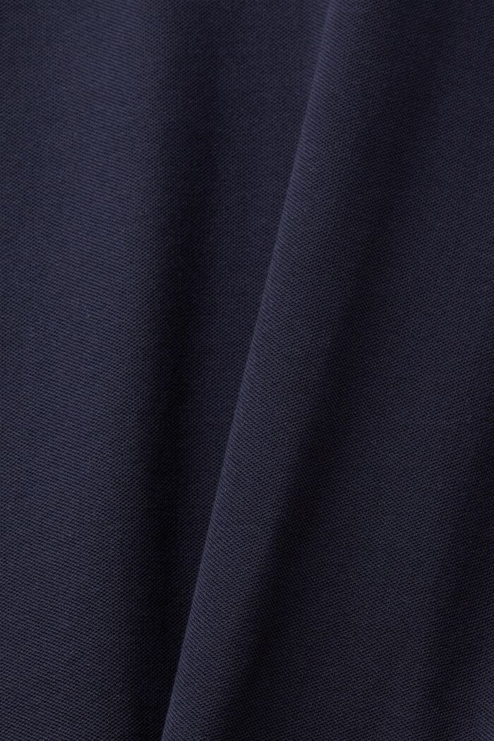 Polo van katoen-piqué in een slim fit, NAVY, detail image number 5