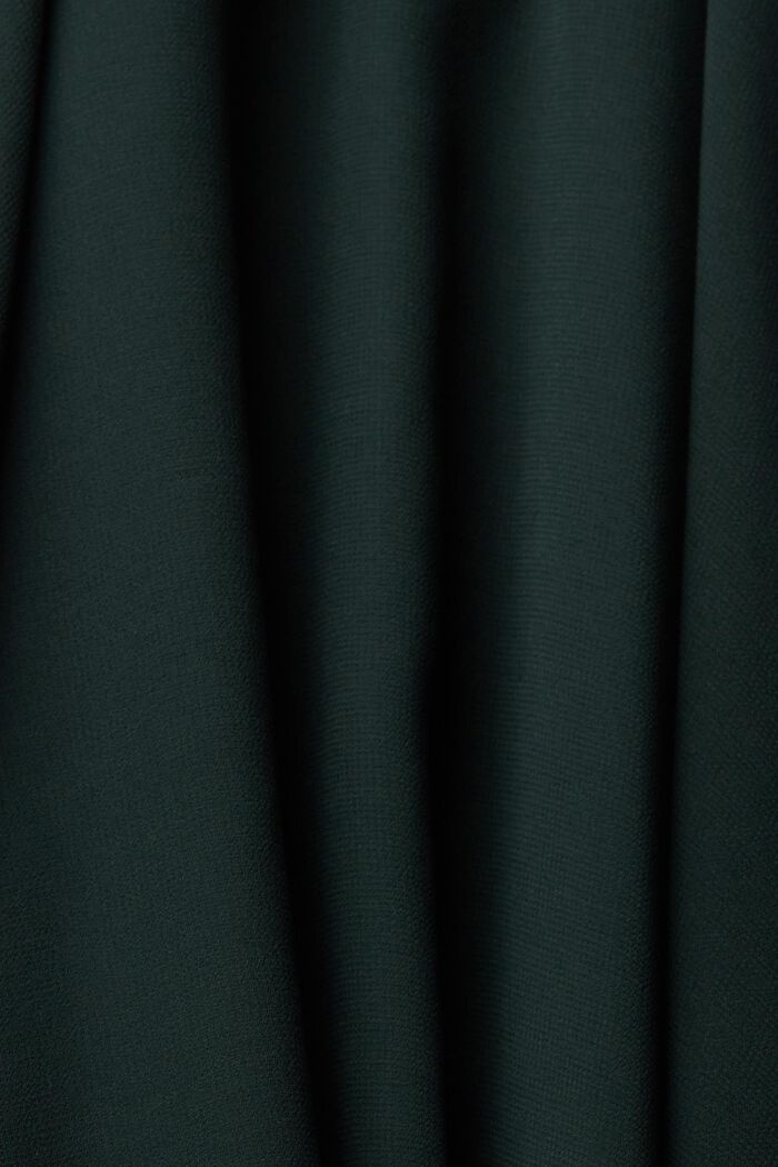 Chiffon jurk met kant en strikceintuur, DARK TEAL GREEN, detail image number 3