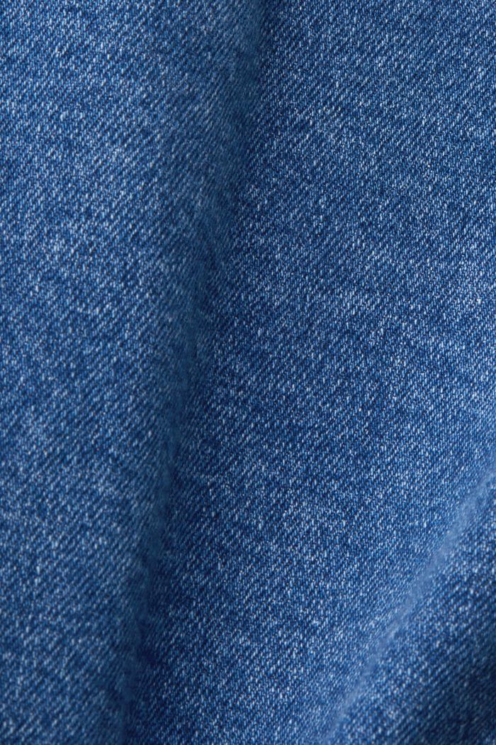 Cropped denim jack met franjes, BLUE DARK WASHED, detail image number 5