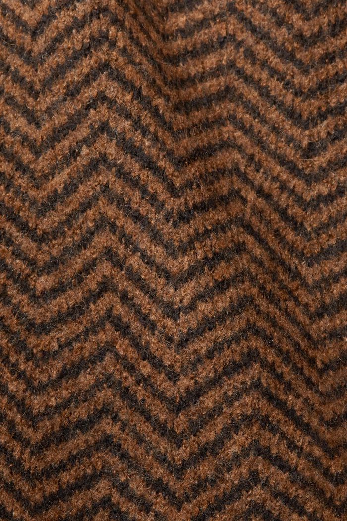 Zacht gebreid vest met wol, BROWN COLORWAY, detail image number 4