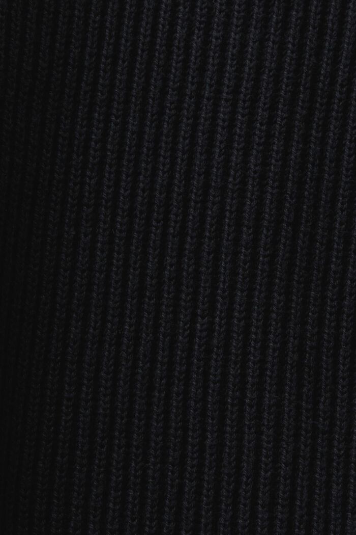 Ribgebreid vest met V-hals, BLACK, detail image number 4