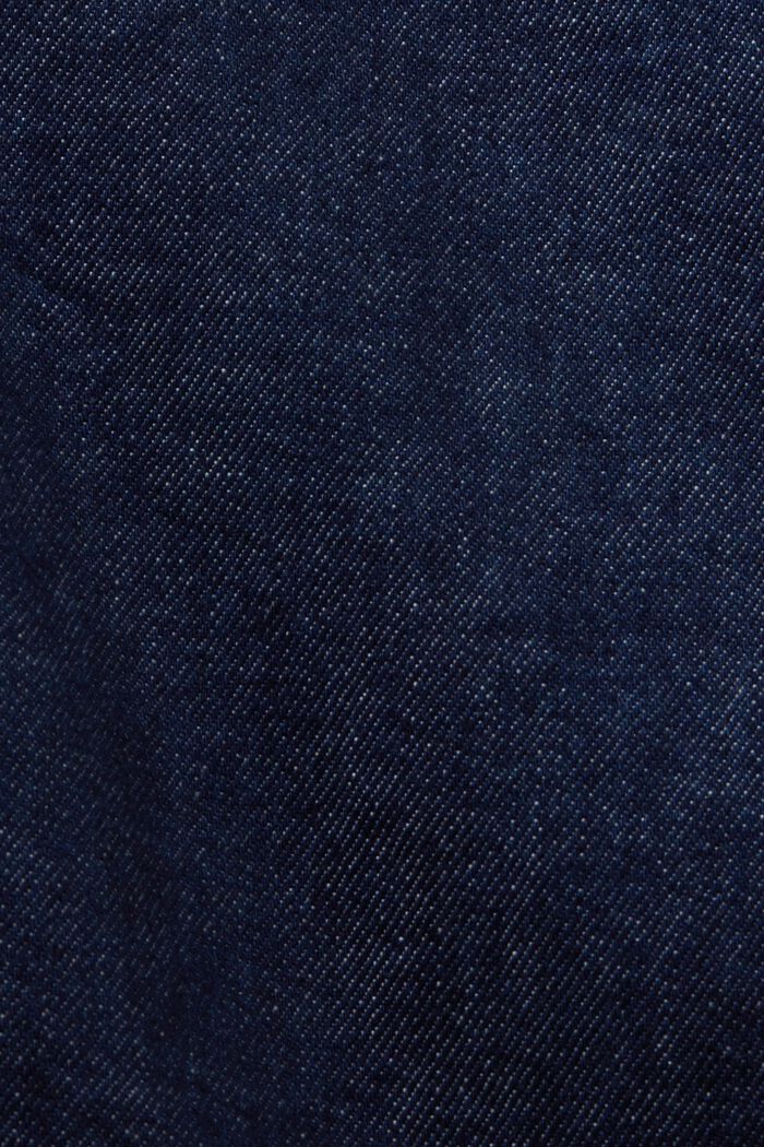 Premium selvedge straight fit jeans met hoge taille, BLUE RINSE, detail image number 6