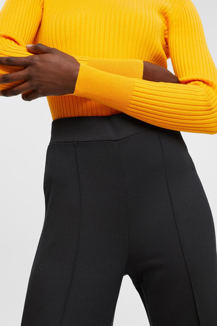 High-rise jersey culotte, BLACK, detail image number 2