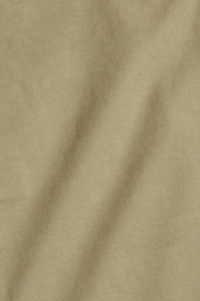 Stretchbroek met elastische band, organic cotton, LIGHT KHAKI, detail image number 4