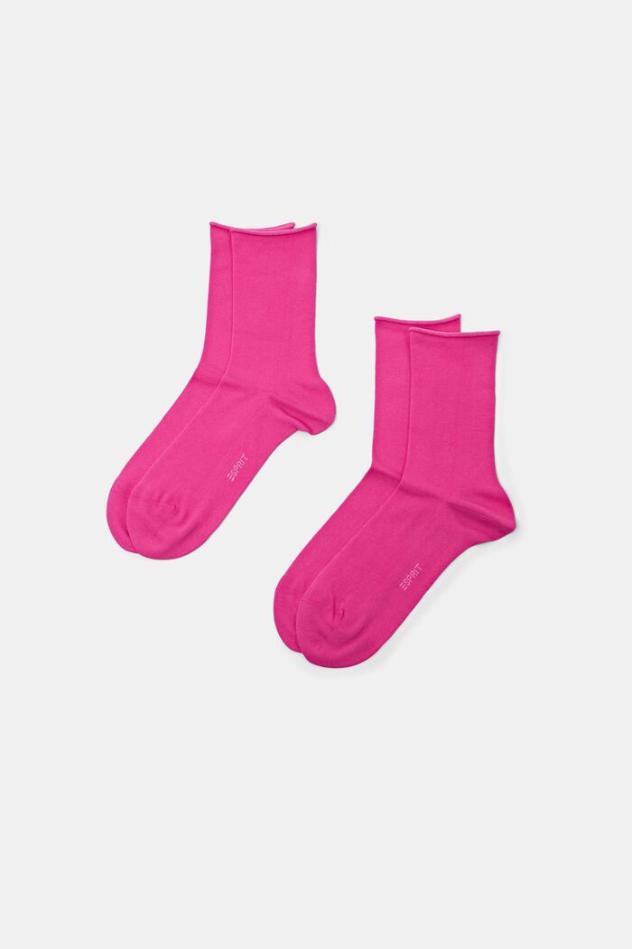 2 paar grofgebreide sokken, HOT PINK, detail image number 0