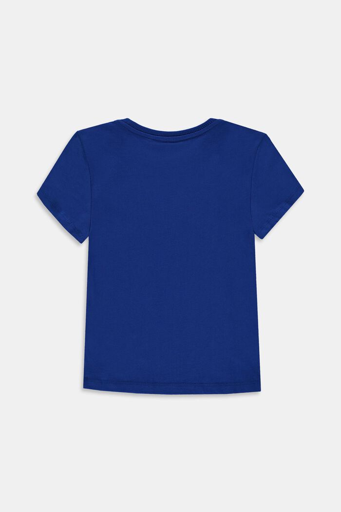 T-shirt van 100% katoen met logo, BRIGHT BLUE, detail image number 1
