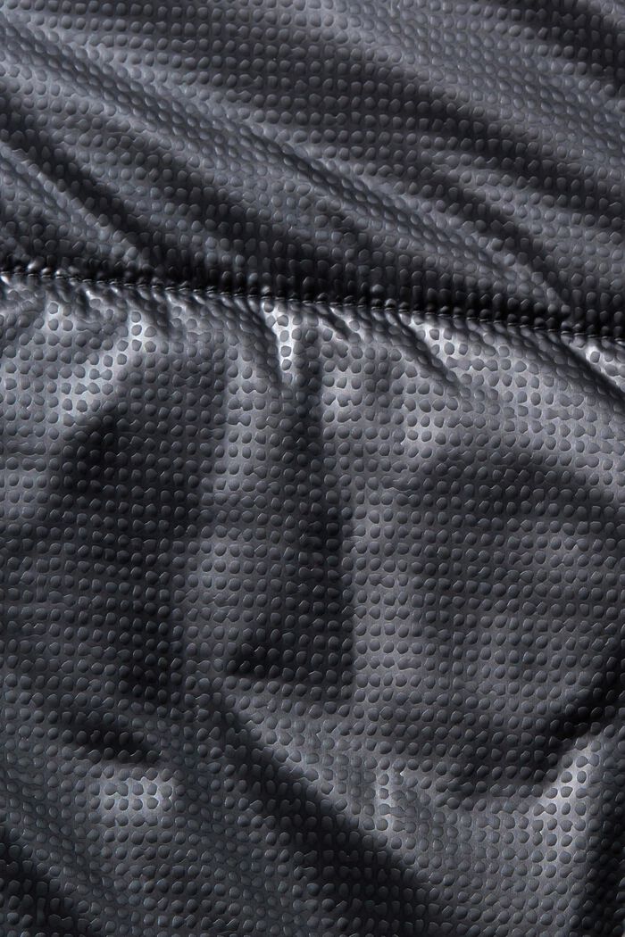 Gewatteerde jas met motief, BLACK, detail image number 4