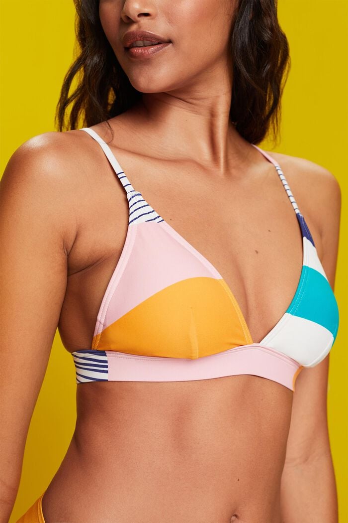 Gewatteerde bikinitop met verschillende patronen, SAND, detail image number 1