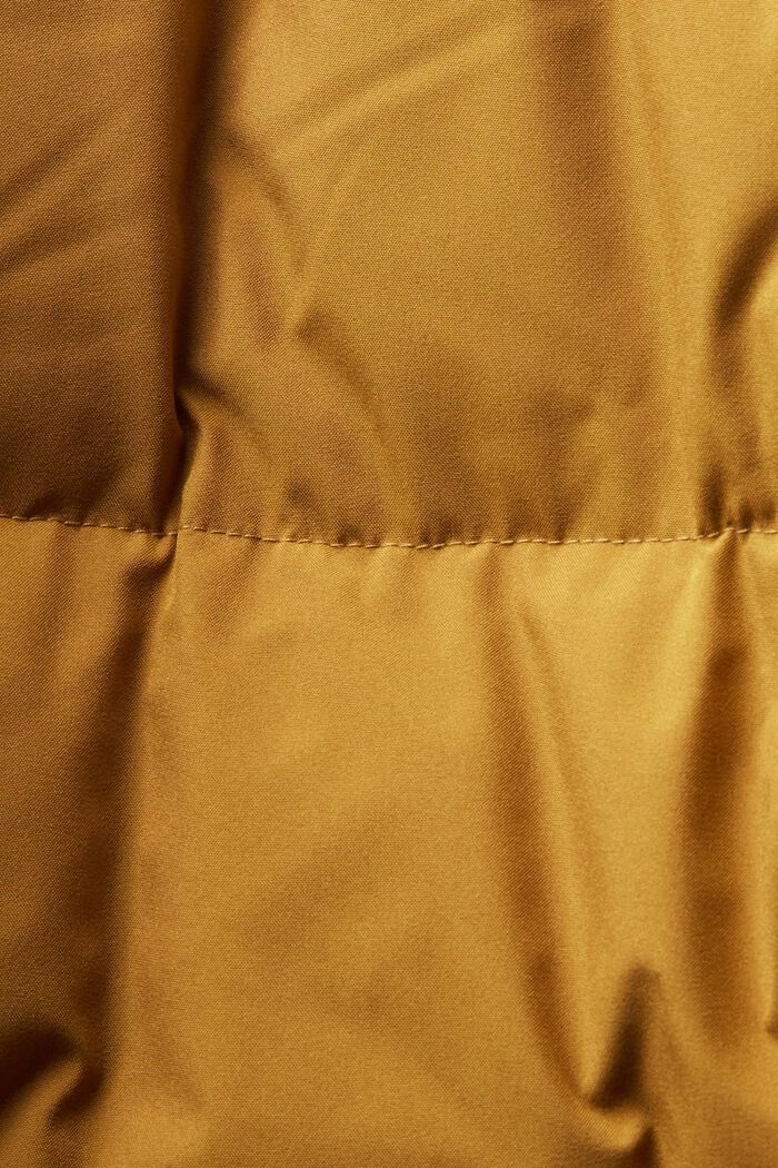 Gewatteerde mantel met dons, KHAKI BEIGE, detail image number 5