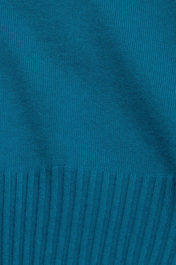 Gebreide, cropped top, TEAL BLUE, detail image number 5