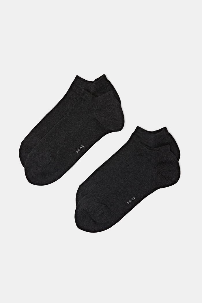 Set van 2 paar sokken, organic cotton, ANTHRACITE MELANGE, detail image number 0